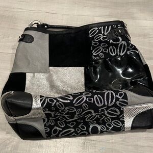 Vintage bebe Y2K Patchwork Large Tote Shoulder Bag
